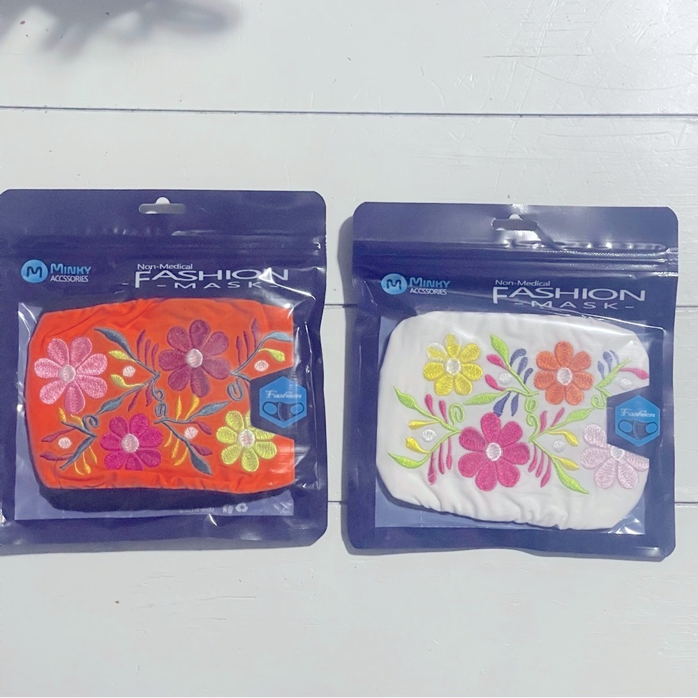 2 Minky Floral Fashion Masks
